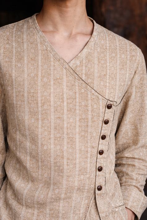 Sandstone Drift V-Neck Shirt