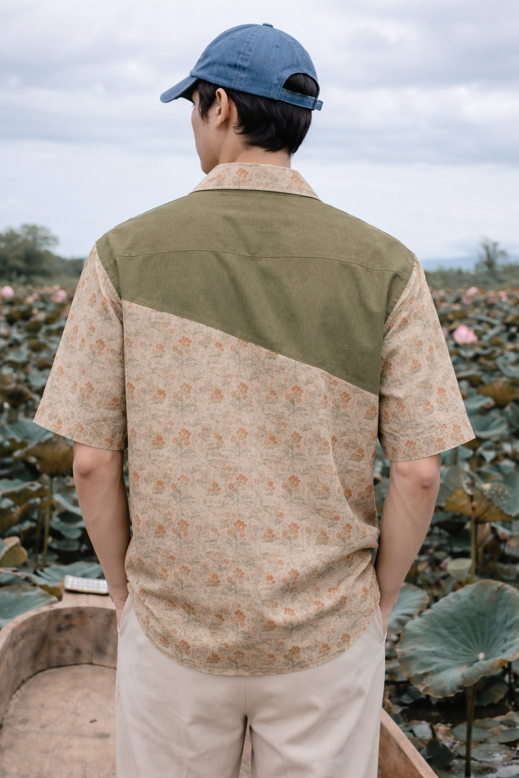 Olive Wildflower Shirt
