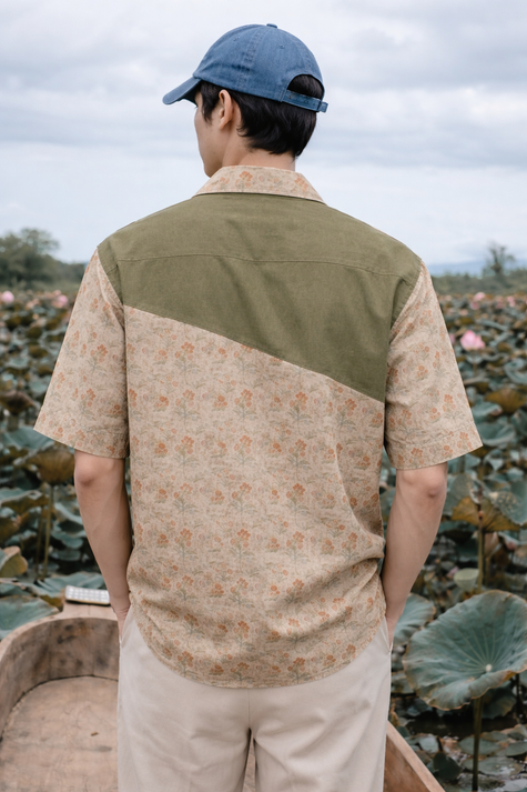 Olive Wildflower Shirt