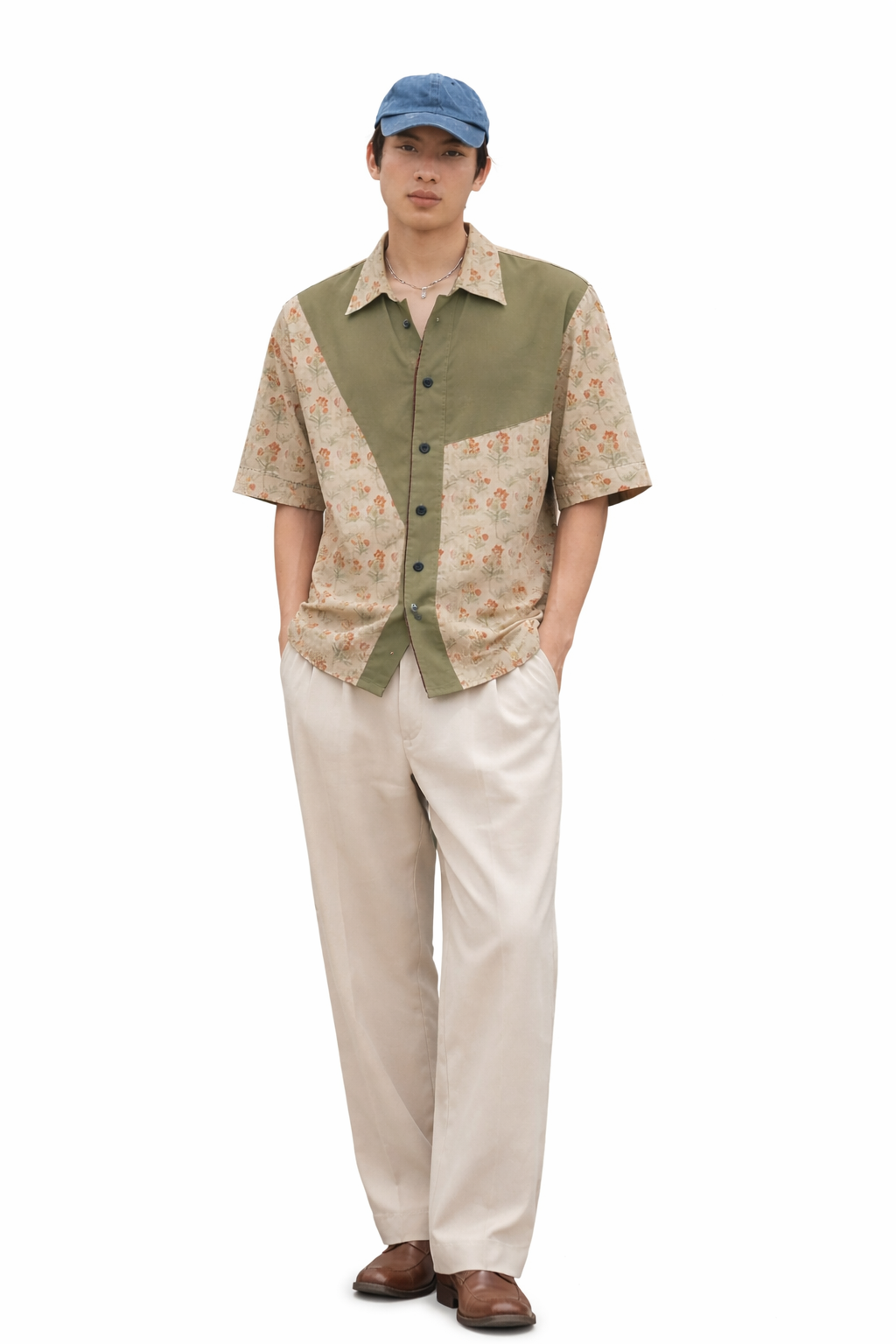 Olive Wildflower Shirt